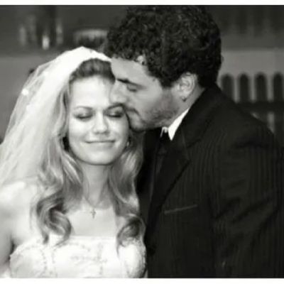 Michael Galeotti and his ex-wife Bethany Joy Lenz during their wedding ceremony.